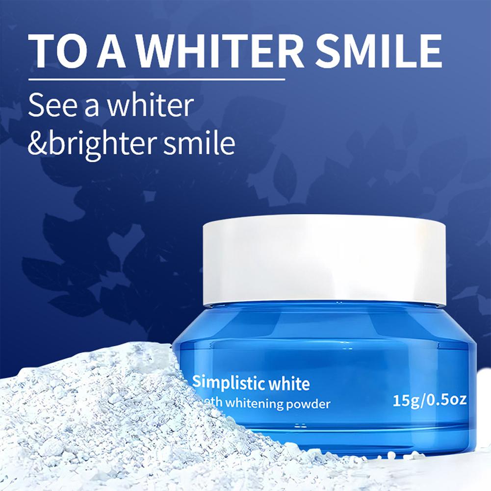 Teeth Whitening Co - Pó Clareador de Dentes Branco Simples,