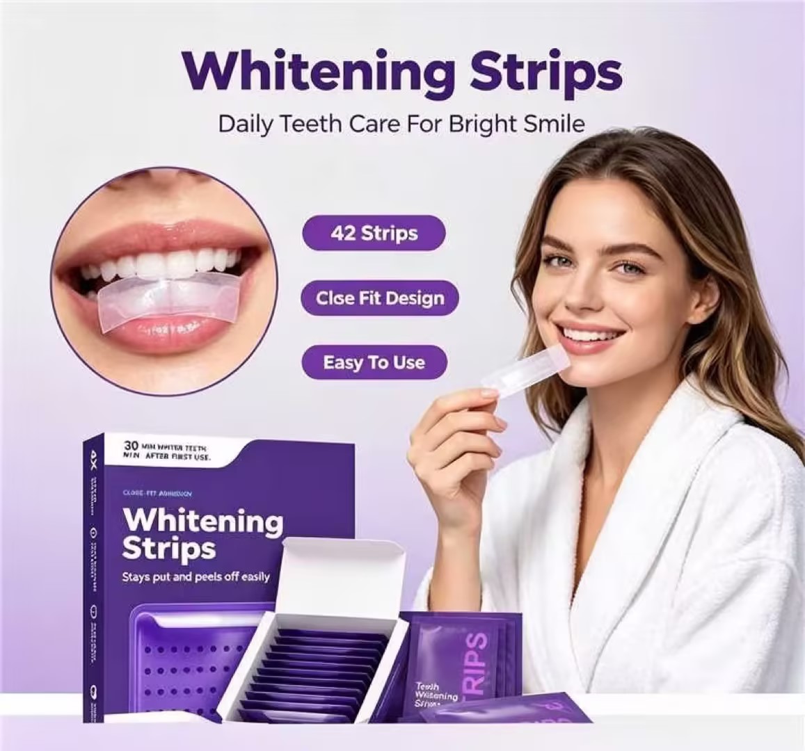 Teeth Whitening In Office - Tiras Clareadoras de Dentes 42 Peças