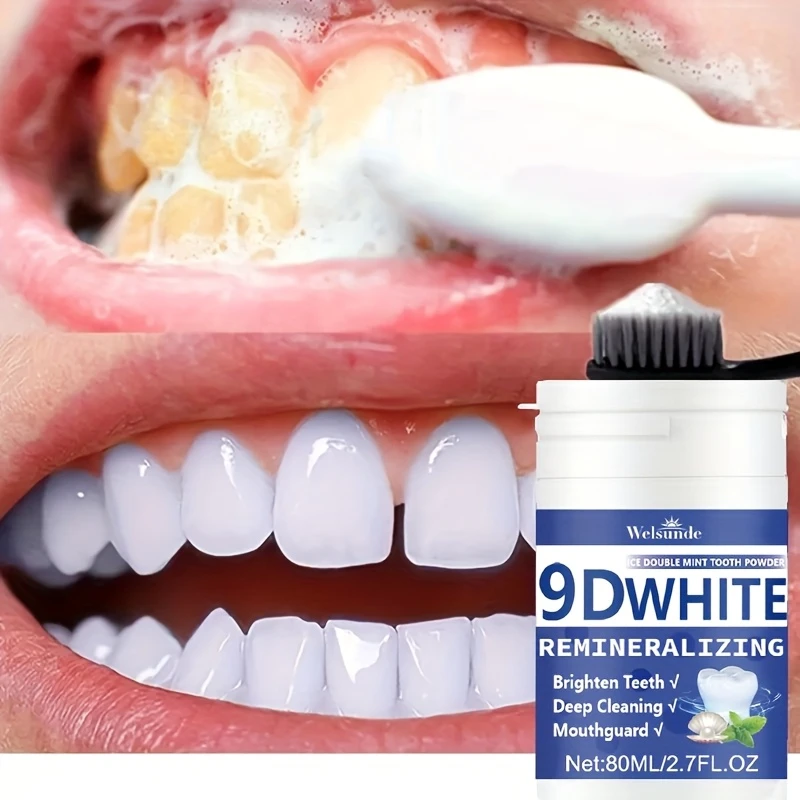 Teeth Whitening Co - Pó Dental Remineralizante 9D com Hidroxiapatita,