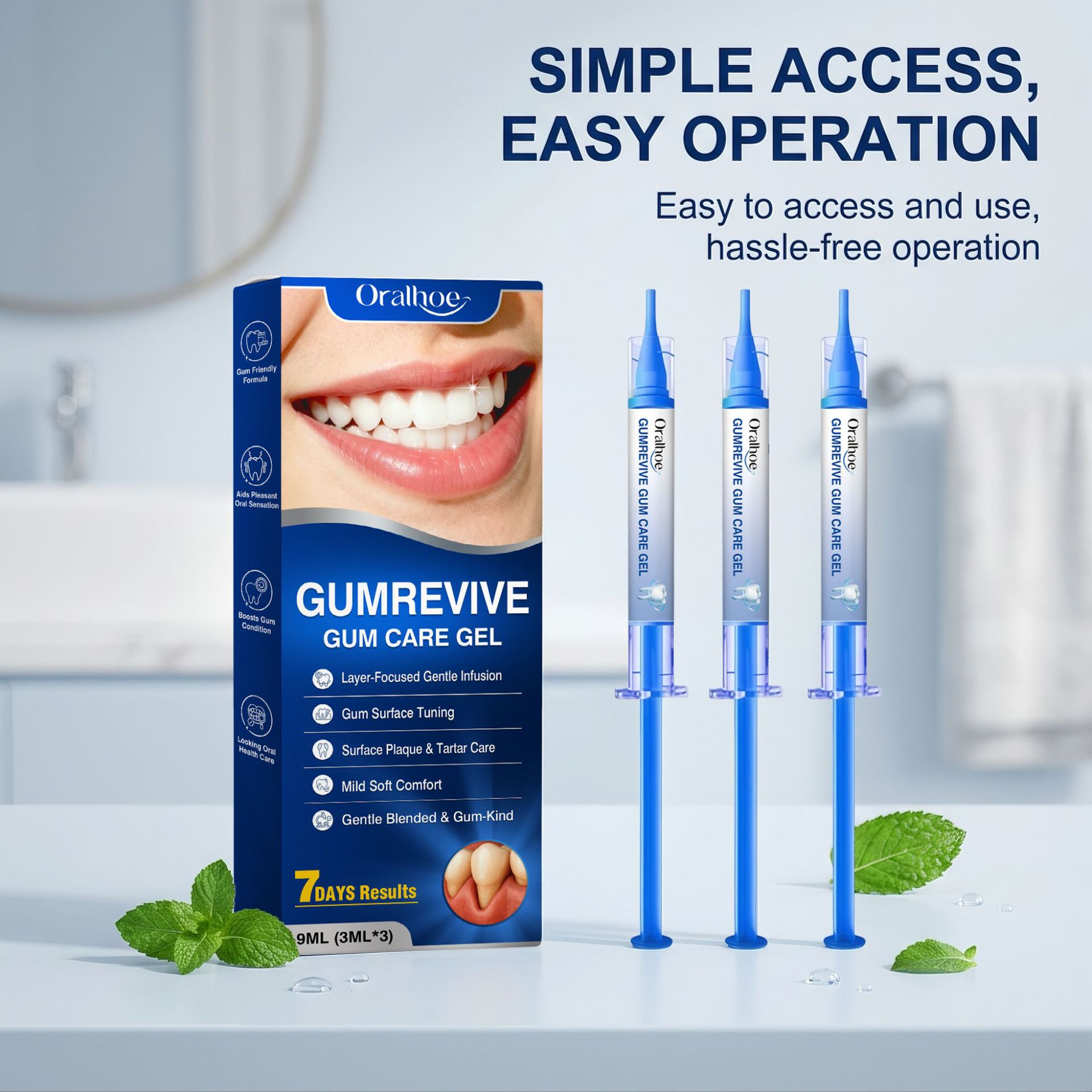 Teeth Whitening In Office - Gel para Cuidado Oral 3 Peças,