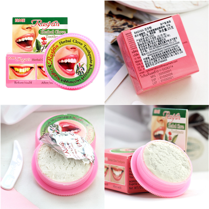Pó de dente de cravo de ervas  - Teeth Whitening In Thailand avaliação e preço