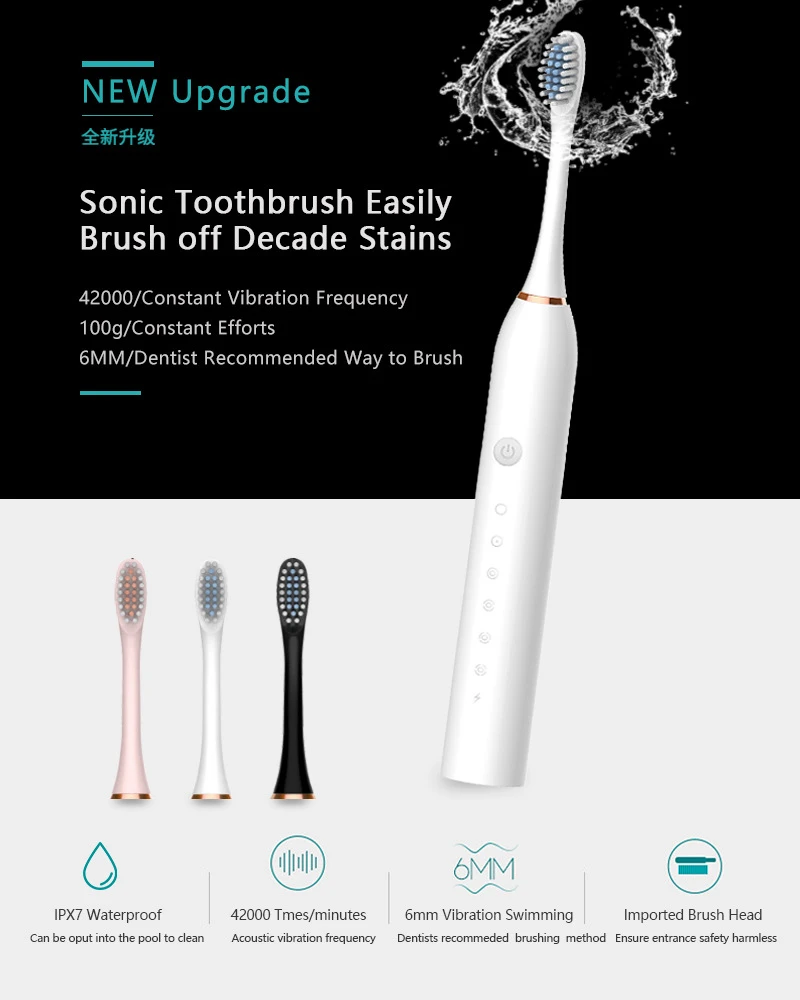 Escova de dentes elétrica sôni - Teeth Whitening Or Tooth Whitening avaliação e preço